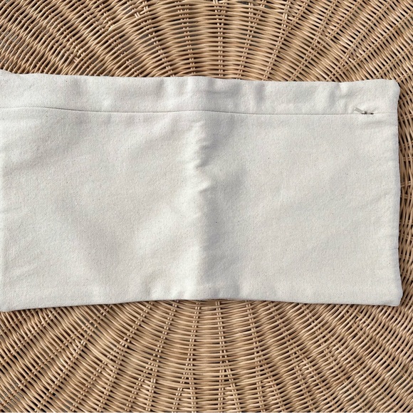 NEW West Elm Jute Geo Pillow Cover (12”x21”)-Alabaster - Picture 2 of 4
